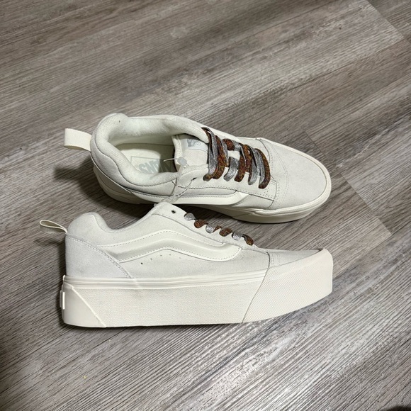 Vans Old Skool Chunky Platform White Sneakers Double Lace NEW NWT - Picture 2 of 11